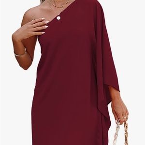 Amazon women’s one shoulder batwing dress